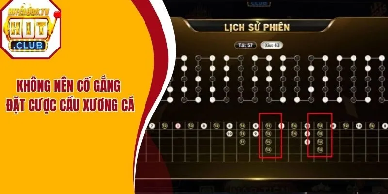 Cách soi cầu tài xỉu không nên cố gắng đặt cược với cầu xương cá