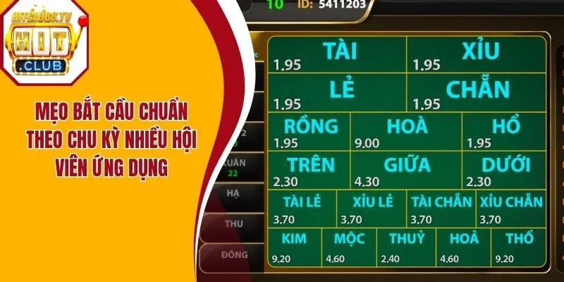 Mẹo bắt cầu chuẩn theo chu kỳ nhiều hội viên ứng dụng Mẹo bắt cầu chuẩn theo chu kỳ nhiều hội viên ứng dụng