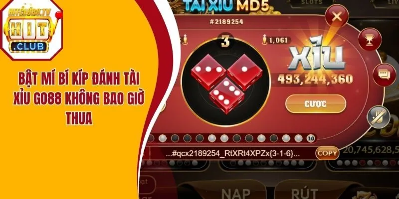 Bật mí bí kíp đánh tài xỉu Go88 không bao giờ thua